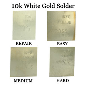 10K White Gold Solder Easy Medium Hard & Repair One Gram Plate Jewelry Repair