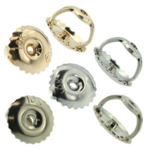 SAUVOO 200pcs/lot Metal Earring Backs Replacement Nut Friction Push-Back  for Studs Earring Setting Base Earring Back Plug