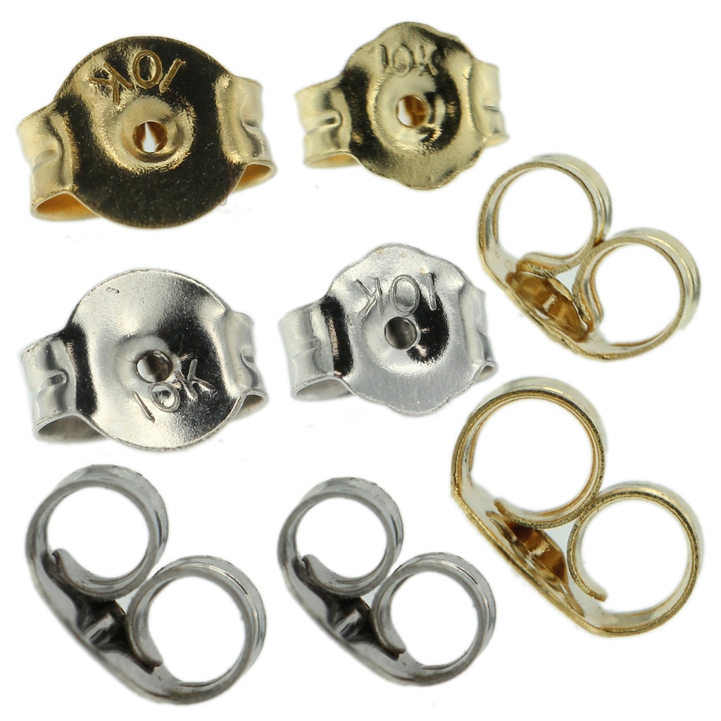 100pcs/lot Gold Post Rubber Earring Backs Stopper Earnuts Stud Earring Back  Supplies For DIY Jewelry Making Findings Accessories