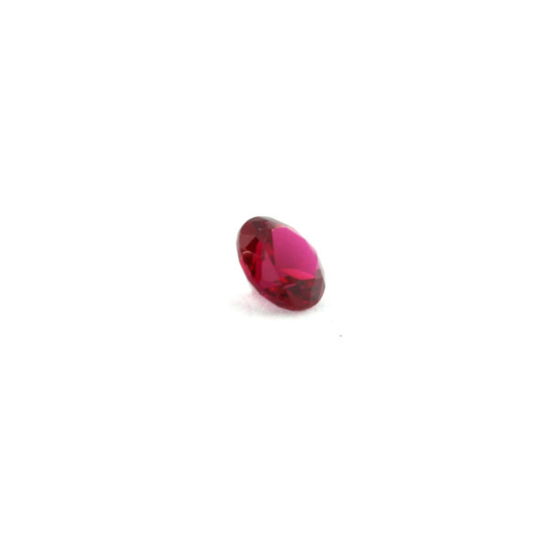 Loose Round Cut Garnet CZ Gemstone Cubic Zirconia January Birthstone Side