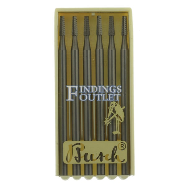 Busch Cone Square Bur Figure 23 Pack of 6 Jewelry Burs 007-031 Made In Germany Pack
