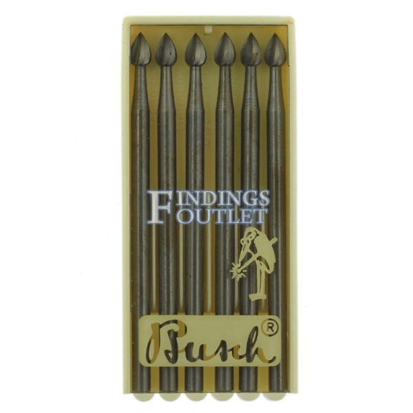 Busch Bud Bur Figure 6 Pack of 6 Jewelry Burs 006-050 Made In Germany Pack