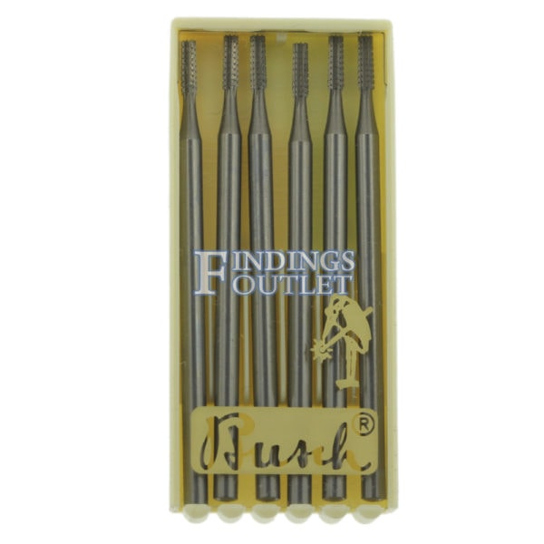 Busch Cylinder Square Bur Figure 21 Pack of 6 Jewelry Burs 006-031 Made In Germany Pack