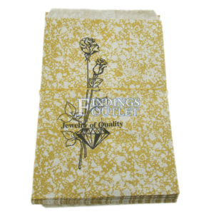 6x9 Gold Paper Gift Bags For Jewelry Merchandise Pack