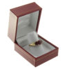 Red Leather Classic Ring Finger Box Display Jewelry Gift Box