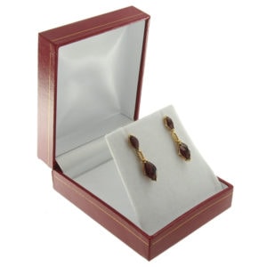 Red Leather Classic Earring Pendant Box Display Jewelry Gift Box 1 Dozen -  Findings Outlet