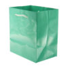 7.75x9.75 Teal Blue Tote Gift Bags Glossy Paper Shopping Bag With Handle