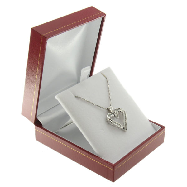 Black Leather Classic Pendant Box Display Jewelry Gift Box Dimensions