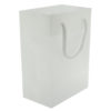 7x9.5 White Tote Gift Bags Frosted Paper Shopping Bag With Handle