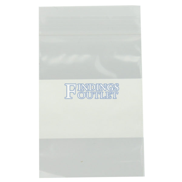 2x3 Plastic Resealable Bags Clear Zip Lock 2 Mil w/ Writing Block Single