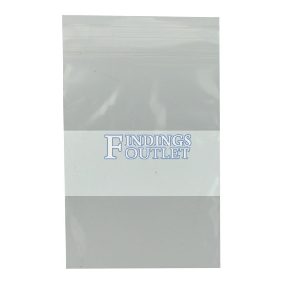 3x4 Plastic Resealable Bags Clear Zip Lock 2 Mil w/ Writing Block Single