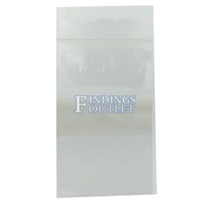 3x5 Plastic Resealable Bags Clear Zip Lock 2 Mil w/ Writing Block Single