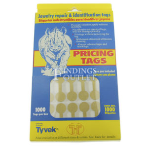 Rhino Round Gold Standard Sticker Jewelry Price Tags 1000 Pcs Pack