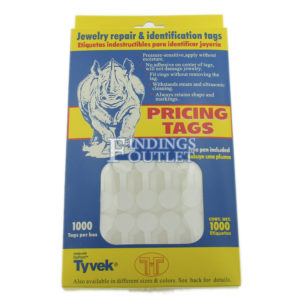 Rhino Round White Standard Sticker Jewelry Price Tags 1000 Pcs Pack