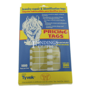 Rhino Square Gold Standard Sticker Jewelry Price Tags 1000 Pcs Pack