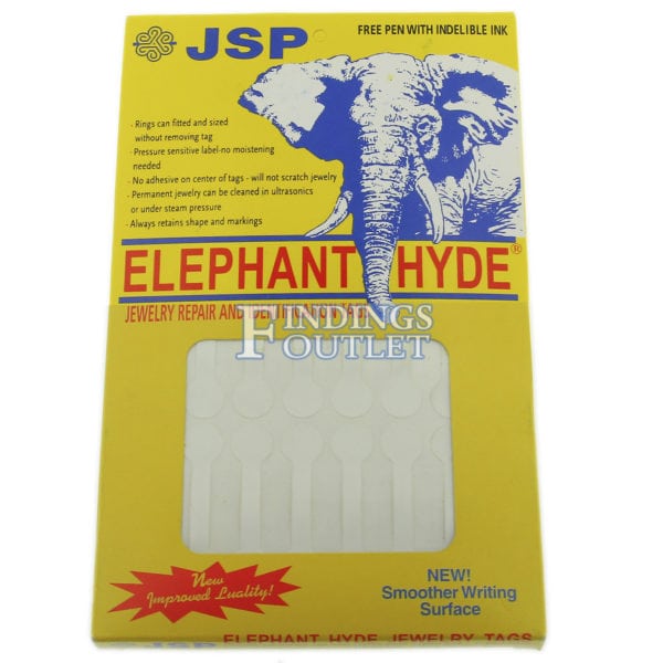 Elephant Hyde Round White Long Sticker Jewelry Price Tags 500 Pcs Pack