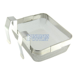 Ultrasonic Jewelry Cleaning Basket 5” x 4” Stainless Steel Mesh Fine Back