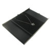 Black Leather Double Door Necklace Box Display Jewelry Gift Box