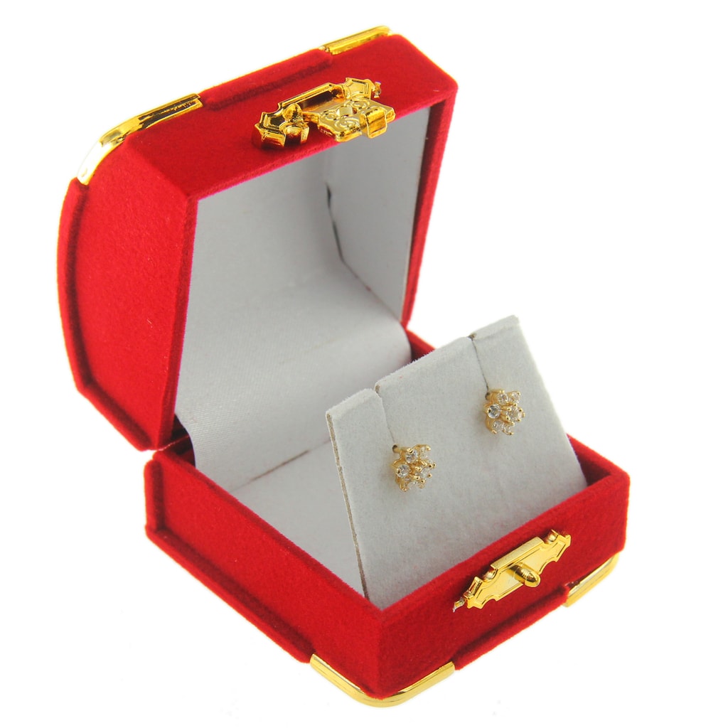 Earring Gift Boxes T Shape Earring Boxes Red Velvet Earring Boxes 12 Pc 