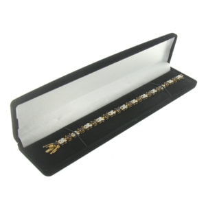 Black Velour Watch Bracelet Box Display Jewelry Gift Box