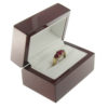 Cherry Rosewood Wooden Double Ring Box Display Jewelry Gift Box