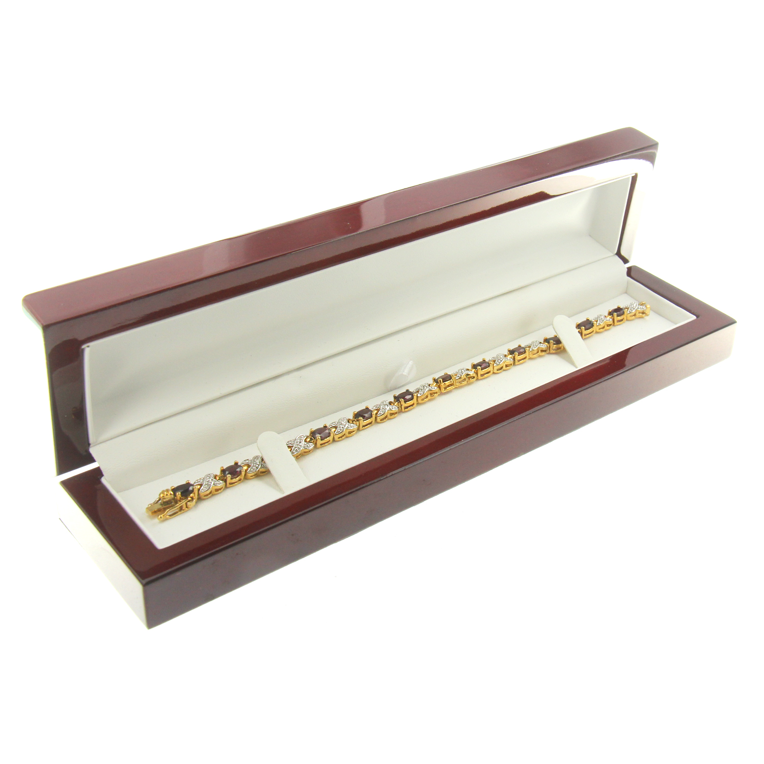 Cherry Rosewood Wooden Bracelet Box Display Jewelry Gift Box One