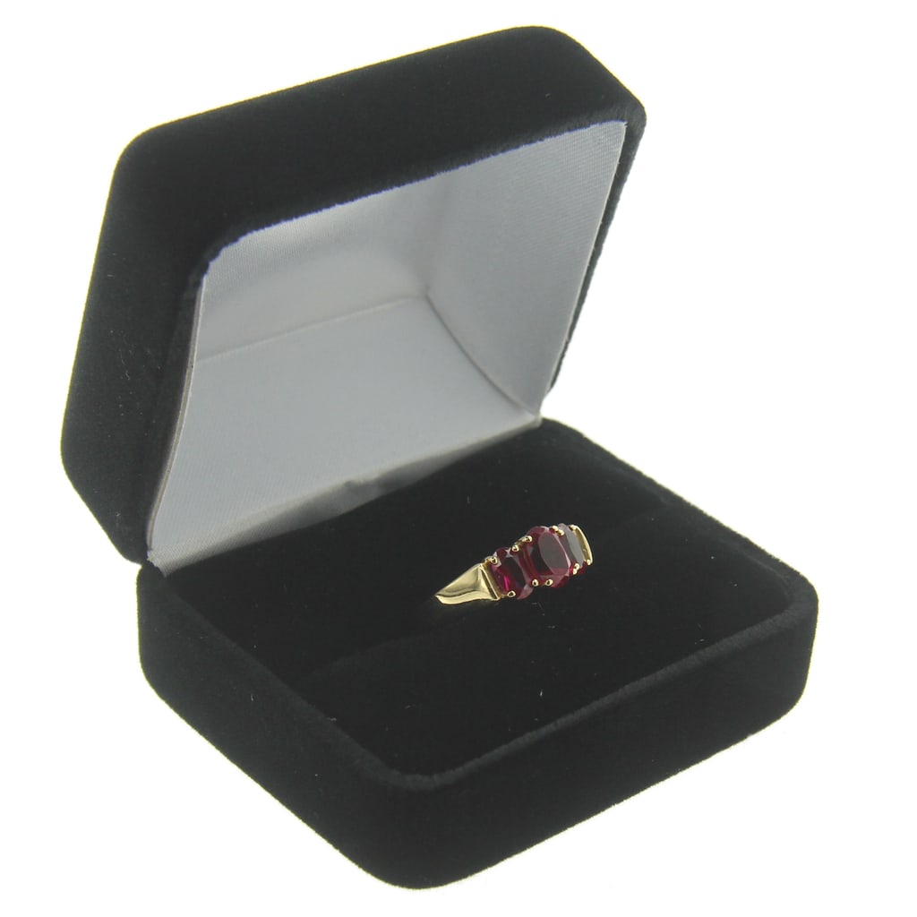 Fancy Engagement Ring Jewelry Gift Box Holder Box Soft Velvet Box w/ Buckle 
