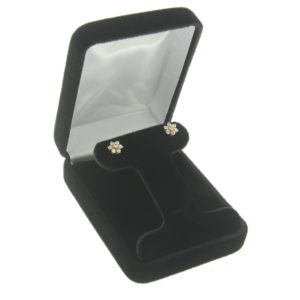 Black Velvet T-Bar Earring Box Display Jewelry Gift Box