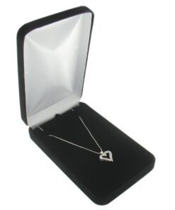 thumbnail image 2 of Elegant Black Velvet Jewelry Box – Perfect Gift Box For Earrings, Rings, Necklaces & Bracelets – Anniversary, Wedding, Birthday 2 of 6