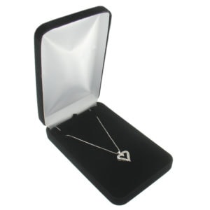 Black Velvet Necklace Box Display Jewelry Gift Box
