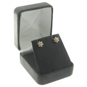 Black Leather Earring Box Display Jewelry Gift Box