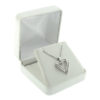 White Leather Pendant Box Display Jewelry Gift Box