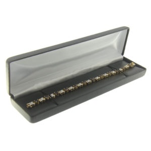 Black Leather Bracelet Box Display Jewelry Gift Box