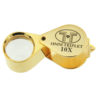 Gold Tone 18mm Triplet 10x Eye Loupe