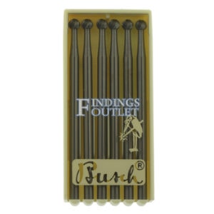 Busch Round Bur Figure 1 Pack of 6 Jewelry Burs 005-050 Made In Germany Pack