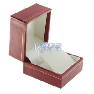 Red Leather Classic Earring Box Display Jewelry Gift Box Empty