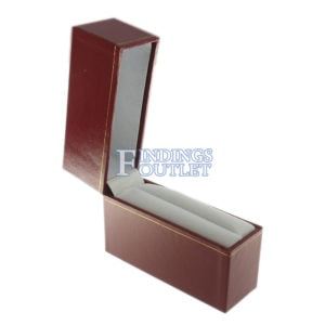 Red Leather Classic Bangle Watch Box Display Jewelry Gift Box Empty