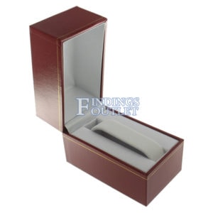 Red Leather Classic Bracelet Bangle Watch Box Display Jewelry Gift Box Empty