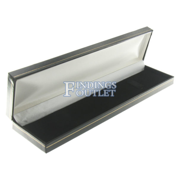 Black Leather Classic Bracelet Box Display Jewelry Gift Box Empty