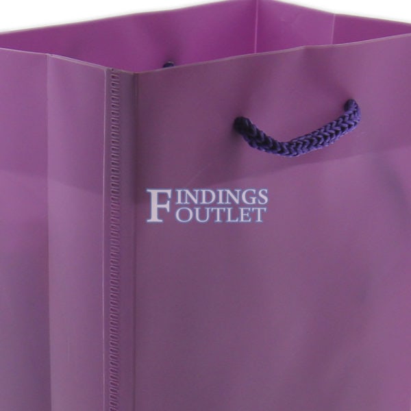 8x10 Purple Tote Gift Bags Frosted Paper Shopping Bag With Handle Zoom