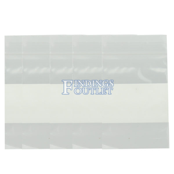 2x3 Plastic Resealable Bags Clear Zip Lock 2 Mil w/ Writing Block Few