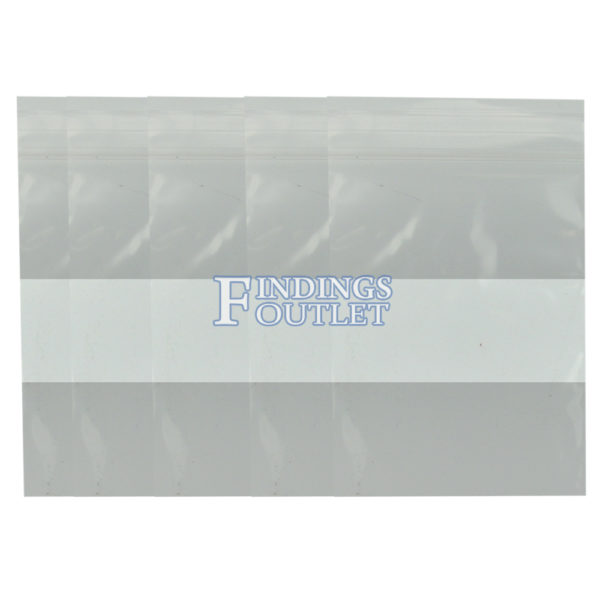 3x4 Plastic Resealable Bags Clear Zip Lock 2 Mil w/ Writing Block Few