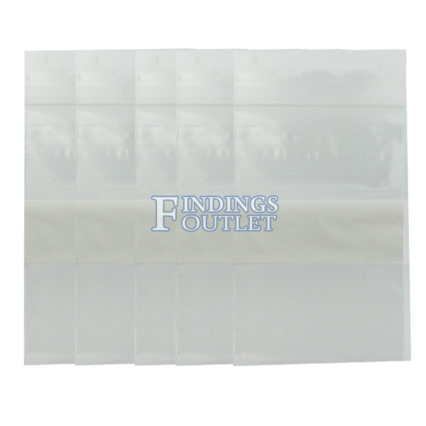 4x6 Plastic Resealable Bags Clear Zip Lock 2 Mil w/ Writing Block Few