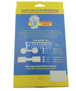 Rhino Square Gold Standard Sticker Jewelry Price Tags 1000 Pcs Back