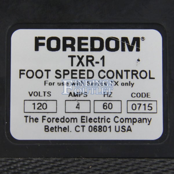 Foredom TXR-1 Foot Control Pedal 115 Volt Electronic Speed Control Back