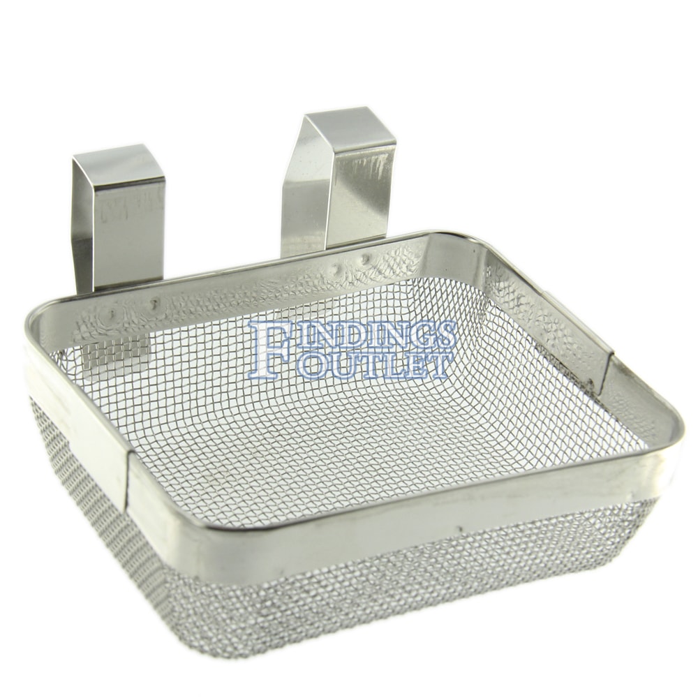 Ultrasonic Jewelry Cleaning Basket 5” x 4” Stainless Steel Mesh - Findings  Outlet
