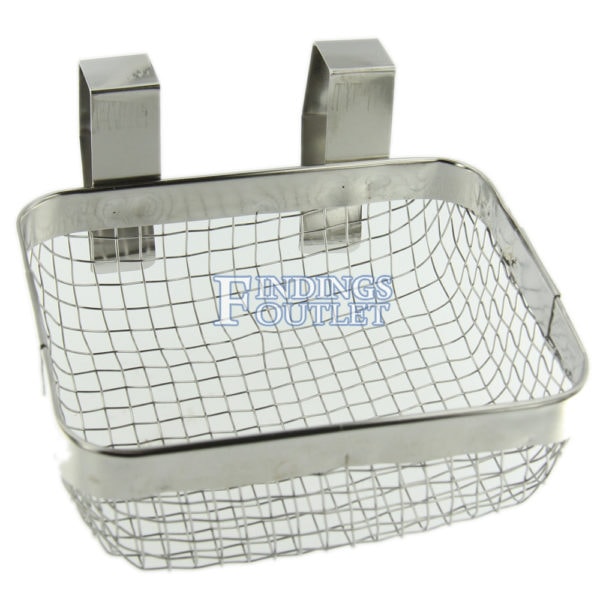 Ultrasonic Jewelry Cleaning Basket 5” x 4” Stainless Steel Mesh Standard Front