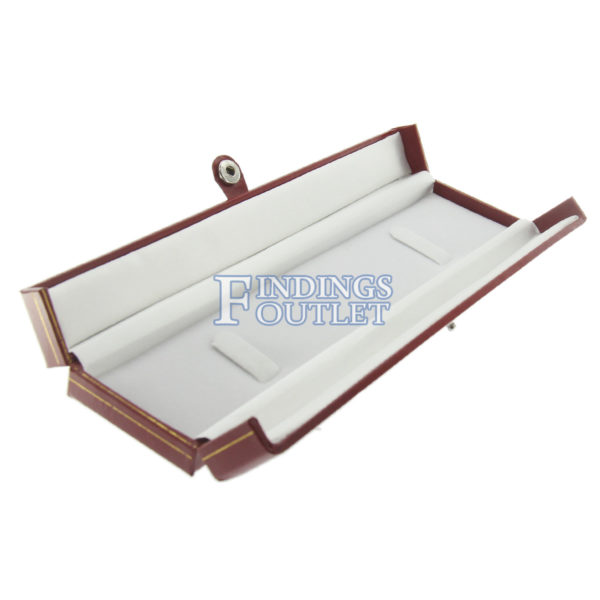 Red Leather Double Door Bracelet Box Display Jewelry Gift Box Empty