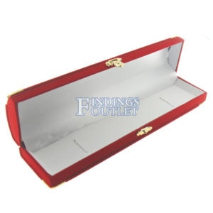 Red Velvet Treasure Chest Bracelet Box Display Jewelry Gift Box Empty