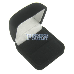 Black Velour Ring Box Display Jewelry Gift Box Empty